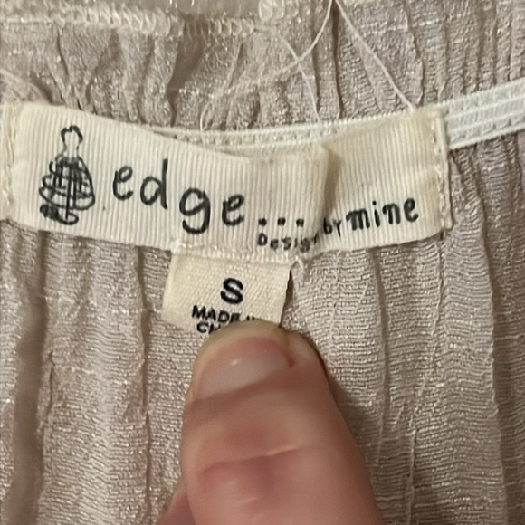 Edge Design by Mine Small Cream Lace Button-Front Blouse. EUC - Picture 2 of 9